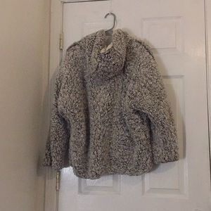 Wool texture white and grey sweater